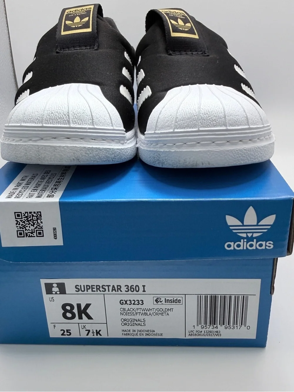 Adidas Toddler Superstar Slip-On Sneakers - Black & White